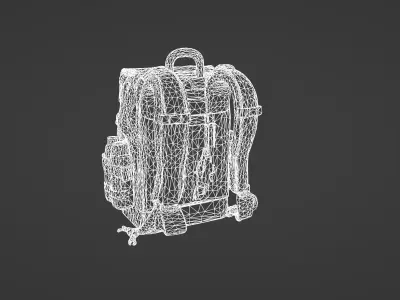 Post-Apocalyptic Survival Backpack 3D model
