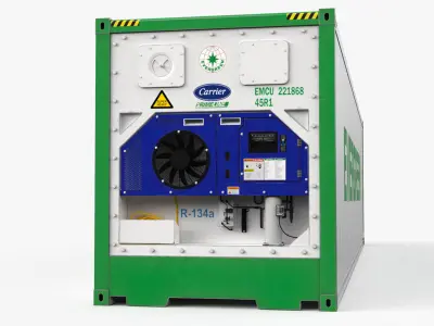 40ft EVERGREEN Container Reefer CARRIER 3D model