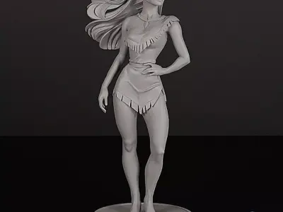 Pocahontas 3D Printable Model - Multi-Part Assembly Kit  3D print model
