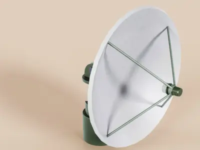 Big Satellite Dish Low-poly 3D model