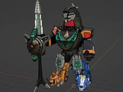 Dragonzord Battle Mode SD - Power Ranger 3D model