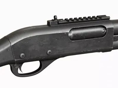 Remington 870 Shotgun Tactical Compact Low-poly 3D model