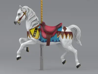 Carousel Horse v1-03 3D model