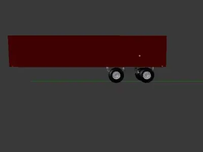 Custom Box Semi Trailer Free 3D model
