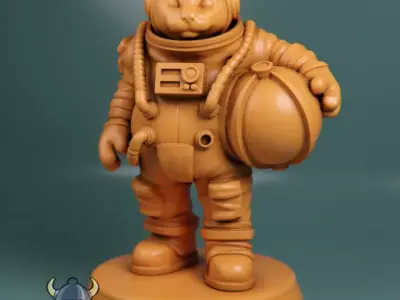 Cosmonaut Cat 3D print model
