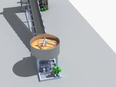  Industrial Equipment 22 - Hydraulic Brick Making Machine  3D model