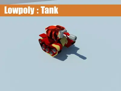 Lowpoly tank lego Free low-poly 3D model