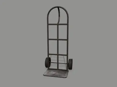 Trolley hand truck Low-poly 3D model shop