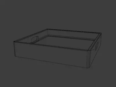 Old wooden Pepsi Cola crate Low-poly 3D model