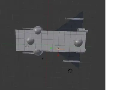 Scifi light Spaceship 3d model 3D model