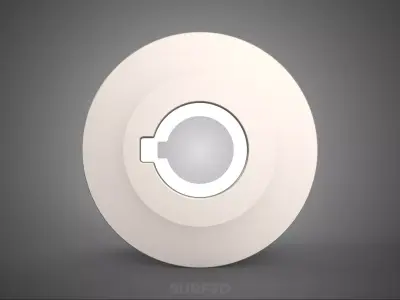 STANDARD 4 FOUR QUADRUPLE GROOVE TRACK PULLEY SHEAVE WHEEL BELT 3D model