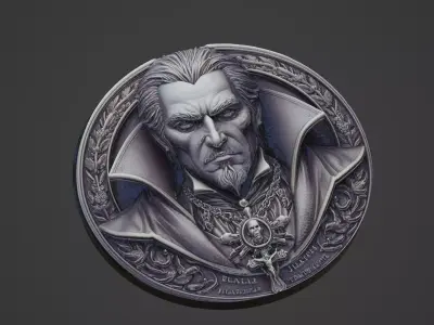 Vlad Dracula Medallion 3D print model purchase