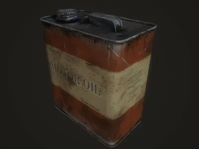 Motor Oil Canister Game Prop for FREE Free low-poly 3D model