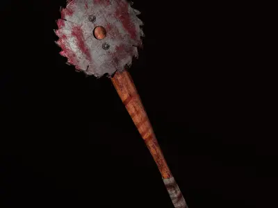 Sawblade Bat Low-poly 3D model