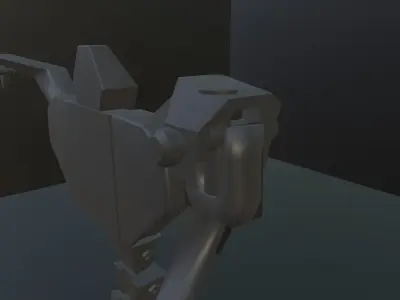 Exoskeleton skeleton Low-poly 3D model