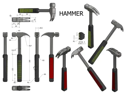 Hammer 3D print model