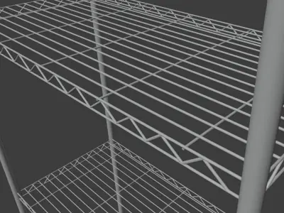 Low Poly Wire Bakers Rack Low-poly 3D model