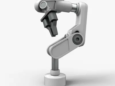 Robotic Arm Fixed Low-poly 3D model
