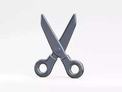 Cartoon Scissors Low-poly 3D model