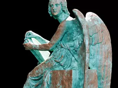 Angel Sculpture Low-poly 3D model