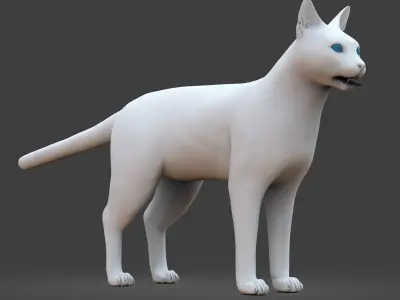 CAT Higholy Lowpoly Low-poly 3D model