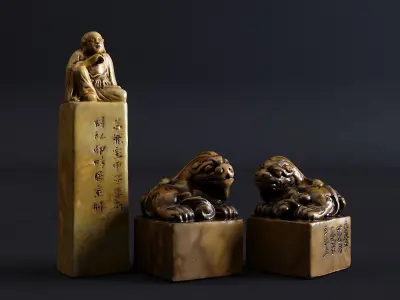 Zhao Zhiqian Seal Engraving 3D print model