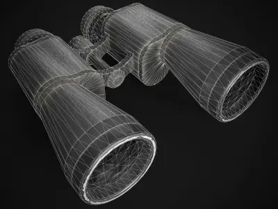 USSR Binoculars Low-poly 3D model