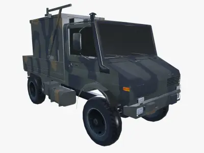 Low Poly Daimler Benz Unimog Low-poly 3D model