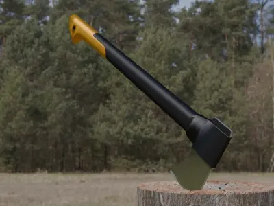 Axe Fiskar X15 Low-poly 3D model