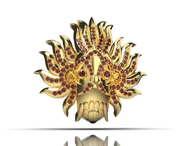 Sri Lankan Traditional Mask Pendant 3D print model