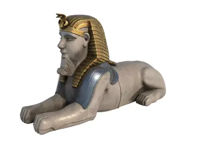 sphinx Low-poly 3D model