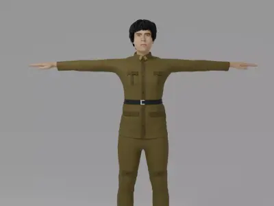WW2 Soldier  Low-poly 3D model