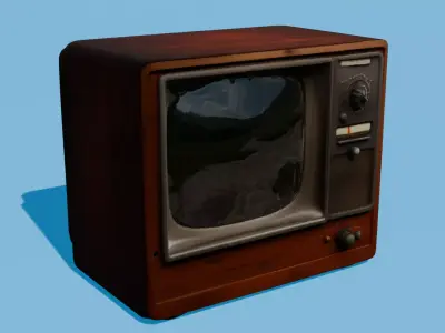 OLD TV Low-poly 3D model get