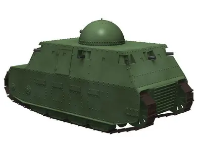 fiat2000 wwii tank 3D model