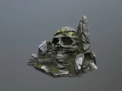 Skull Rock Low-poly 3D model