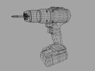 Cordless drill 3D model get