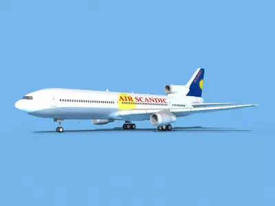 Lockheed L-1011 TriStar Air Scandic 3D model