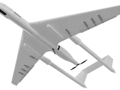 Dron Concept 03 3D model UAV Dron Low-poly 3D model
