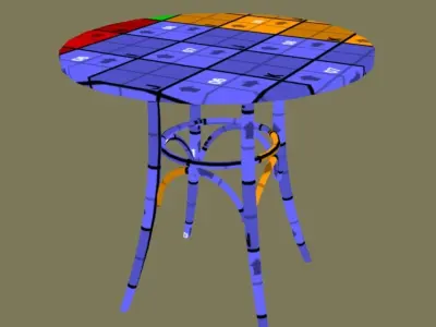 Viennese table 3D model
