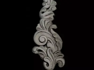 Floral ornamental pattern 3d model Free low-poly 3D model