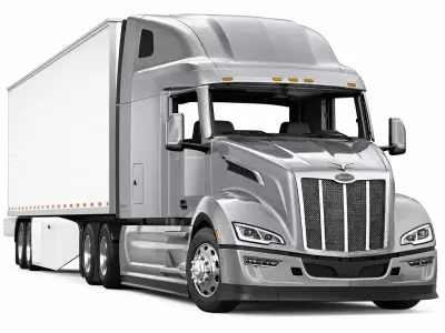 Peterbilt 579 Truck Modern Aerodynamic Heavy Duty Semi Truck 3D model
