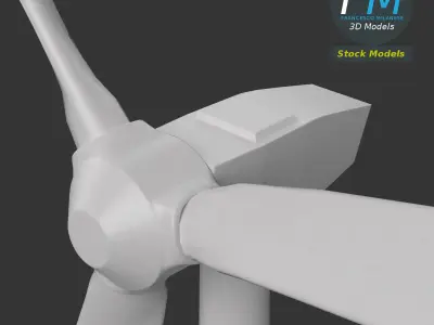Wind turbine Low-poly 3D model 2