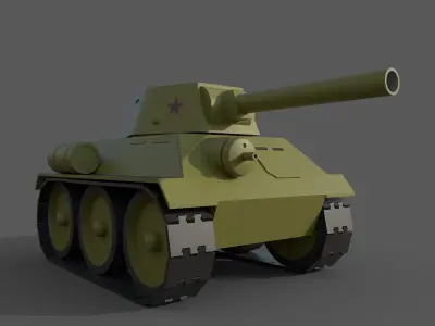Cartoon tanks 3D Model Pack