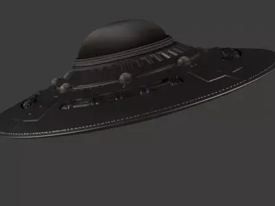 Brawn Sci-Fi Flying Saucer UFO 3D Model 3D model