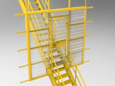 Stair security gate Free 3D model