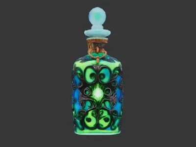 Potion Bottle Free low-poly 3D model