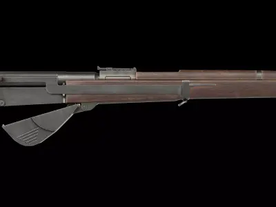 RSC M1917 semi-automatic rifle Low-poly 3D model