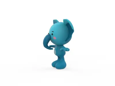 Character005 Elephant Animal Low-poly 3D model