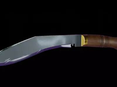 Kukri stylized Free low-poly 3D model