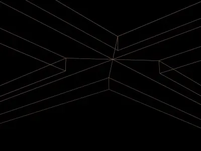 Drop Ceiling Grid Array Low-poly 3D model